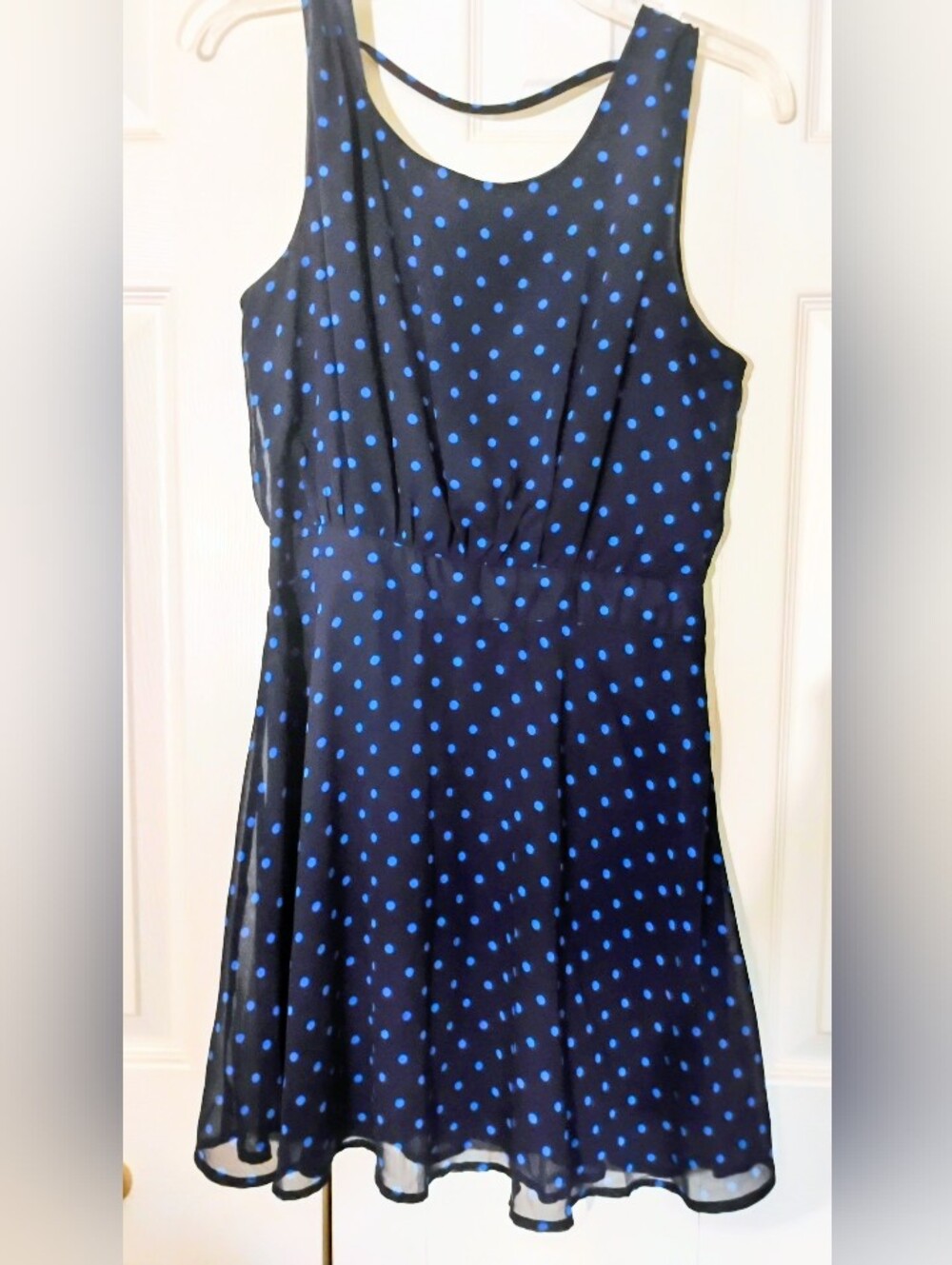 Forever 21 Navy dress with blue dots